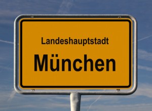 Ortseingangsschild Landeshauptstadt München